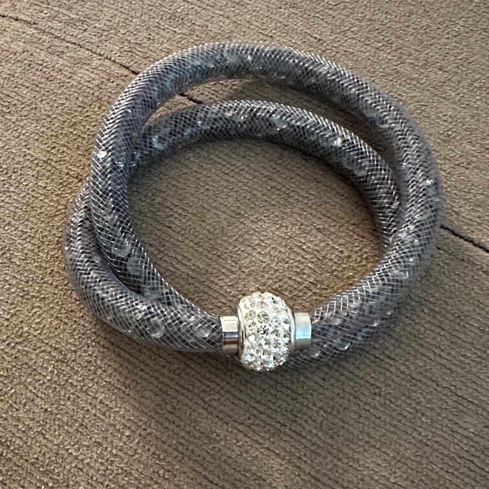 Swarovski crystal Silver Mesh Bracelet